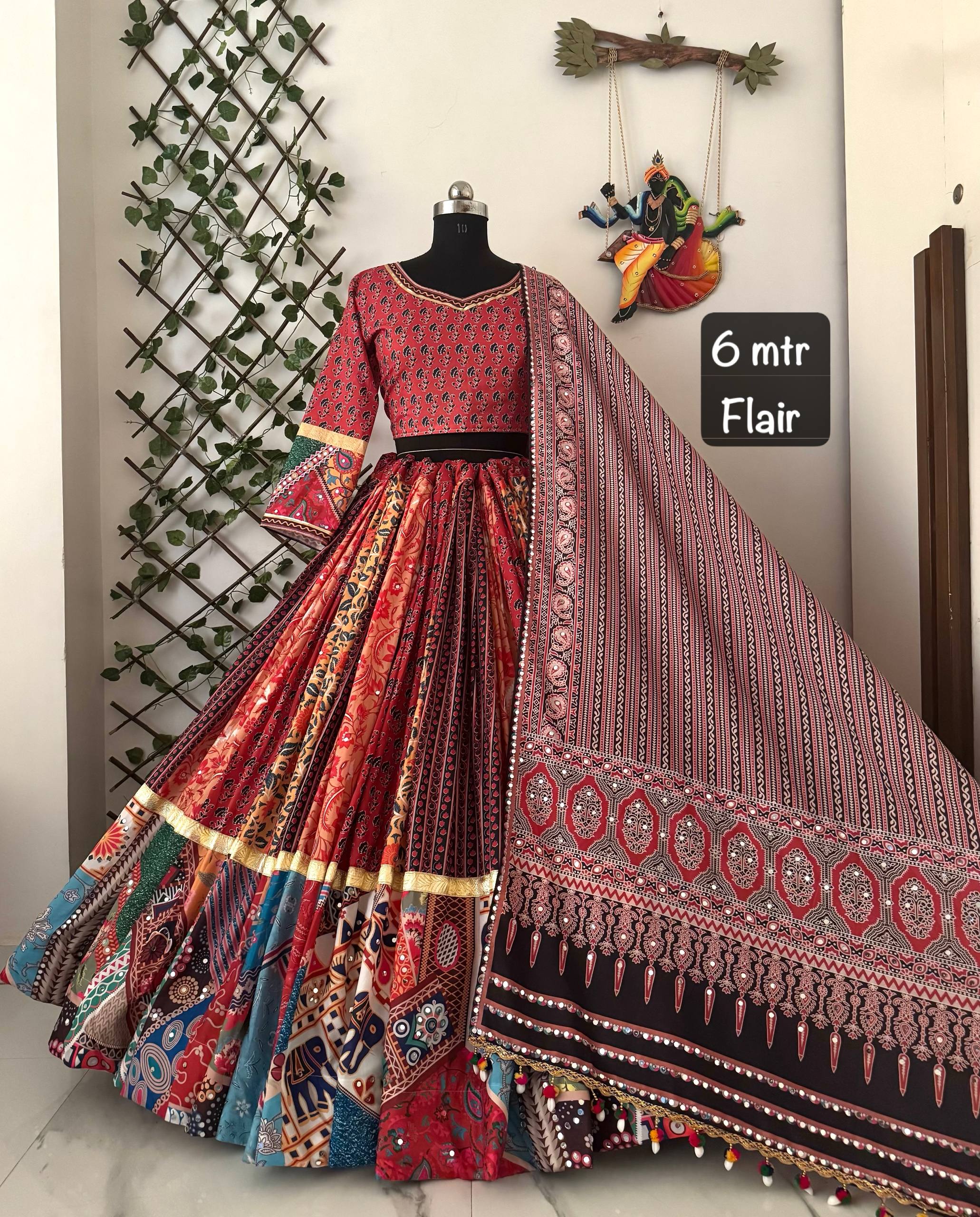 NEW TRENDING NAVRATRI SPECIAL CHANIYA CHOLI – 6 MTR FLAIR EDITION ❤️💐